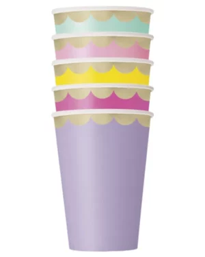 Kopper (10stk): Bølgekant - Assorterte farger