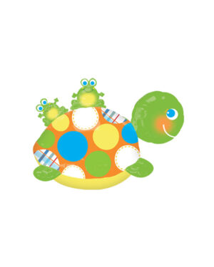 Folieballong: Skilpadde og Frosk- 74cm