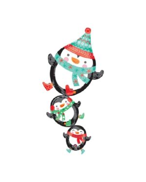 Folieballong: Winter Pinguins - 106 x 53cm