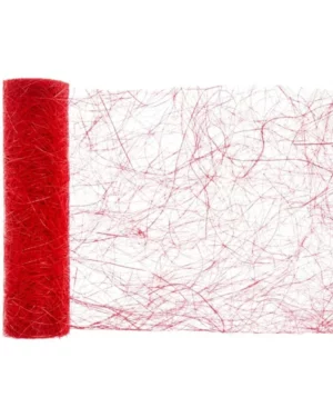 Bordløper: Rød Abaca - 5m x 30cm