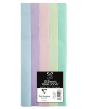 Silkepapir (10stk): Pastel - 50 x 70cm