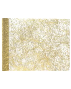 Bordløper: Gull Metallisk Fanon - 5m x 30cm