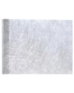 Bordløper: Sølv Metallisk Fanon - 5m x 30cm