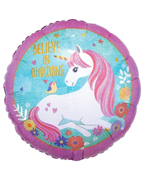 Folieballong: Enhjørning med regnbue - Fargerik - 43 cm - Bilde 2