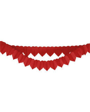 Girlander: Hjerter - Rød - 2m