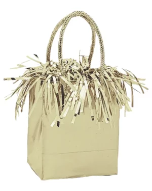 Ballongvekt: Gavepose med frynser - Gull