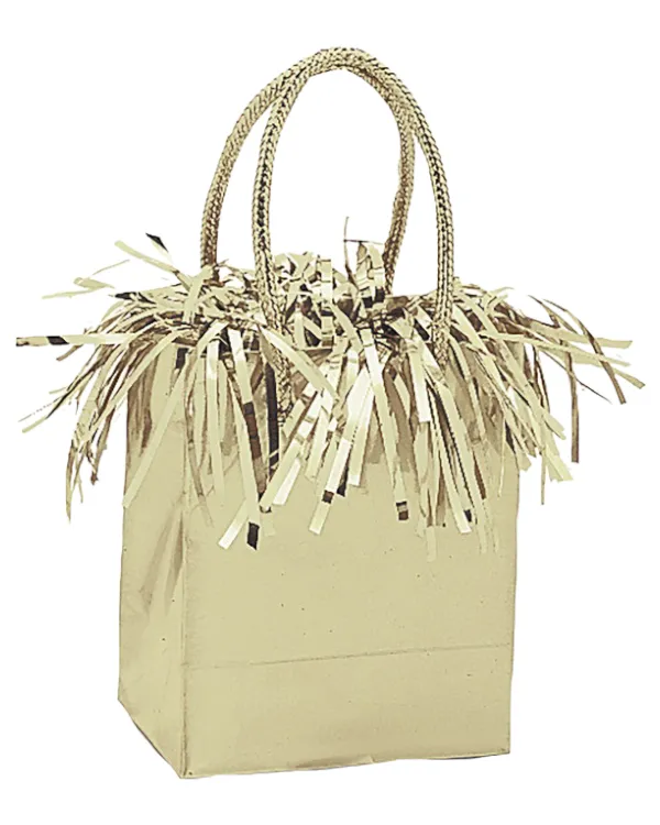 Ballongvekt: Gavepose med frynser - Gull