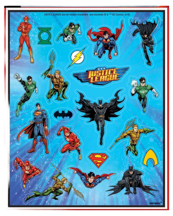 Klistremerker (4stk): Justice league