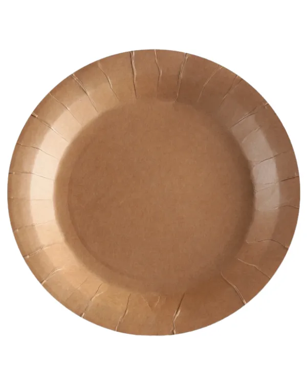 Tallerkener (10stk): Brun - 22,5cm