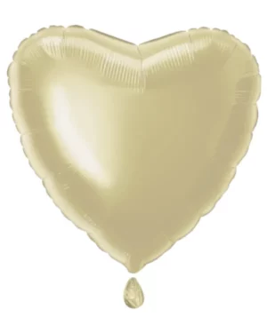 Folieballong: Hjerte - Gull - 45cm