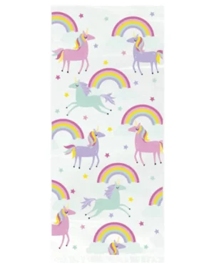 Gavepose / Godteripose: (20stk) Enhjørning med regnbue - Fargerik