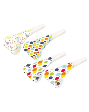 Fløyter / Blåsere (4stk): Fargerik - Fargerik - 30 cm