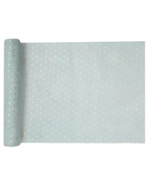 Bordløper: Prikker - Lys blå - 3m x 26cm