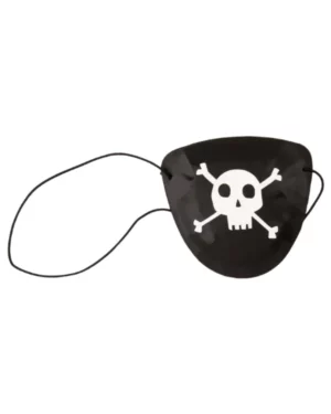 Øyelapp: Pirat - Hodeskalle - Svart