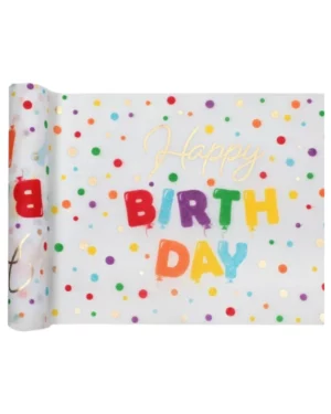 Bordløper: Fargerik - Happy Birthday - 3m x 28cm
