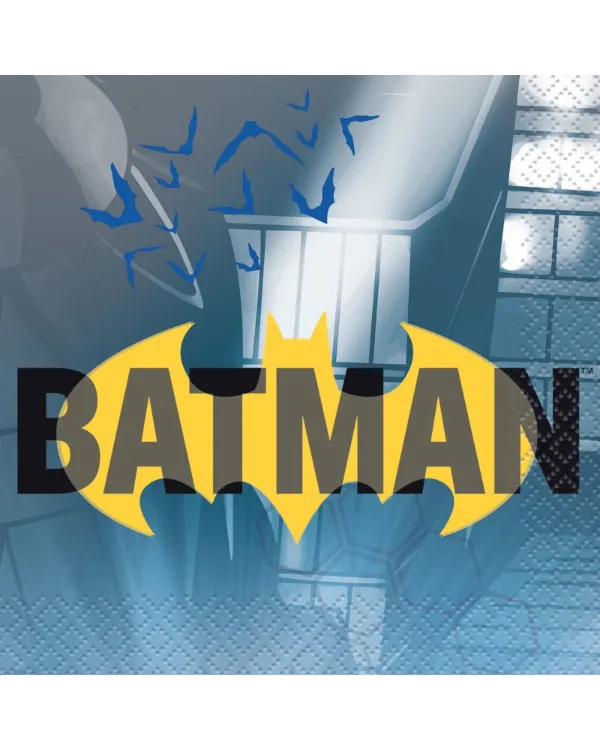 Servietter (16stk): Batman - Fargerik - 12,5cm