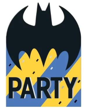 Invitasjonskort (8stk): Batman - Fargerik