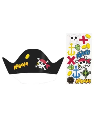 Festhatter: "ARGH!" - Pirat med hodeskalle - Svart & Gul