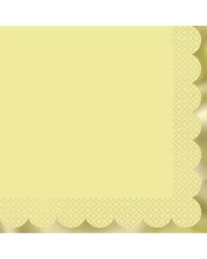 Servietter (16stk): Med gullfolie - Gul