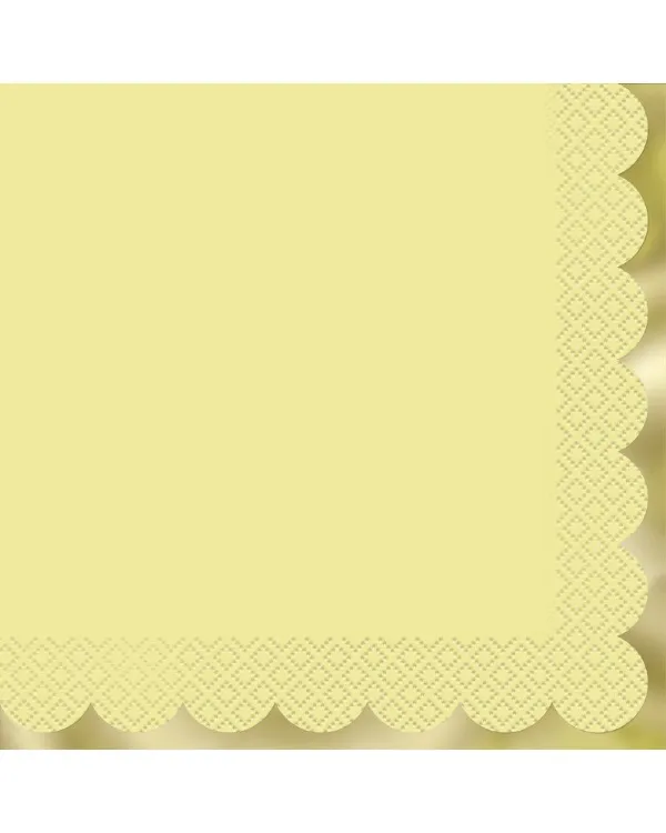 Servietter (16stk): Med gullfolie - Gul