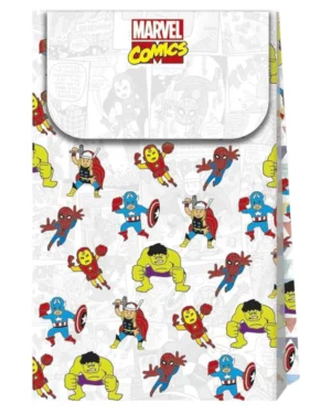 Gavepose / Godtepose (6stk): Marvel comics - Fargerik