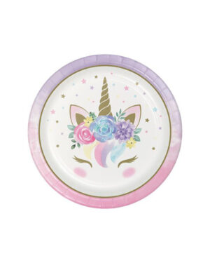Tallerkener (8stk): Unicorn - 23cm