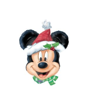 Folieballong: Mikke Mus med Nisse Lue - 60cm
