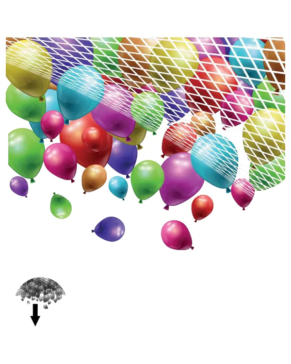 Ballongslipp: Nett - 500 ballonger (22,8cm)