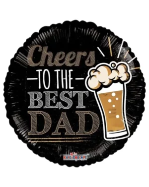 Folieballong: "Cheers to the best dad" - 45cm