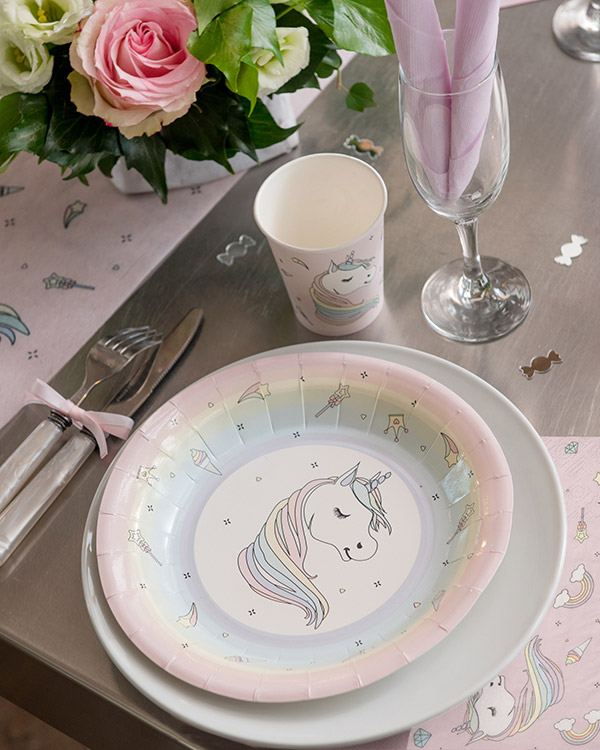 Tallerkener (10stk): Enhjørning - 22,5cm - Bilde 2