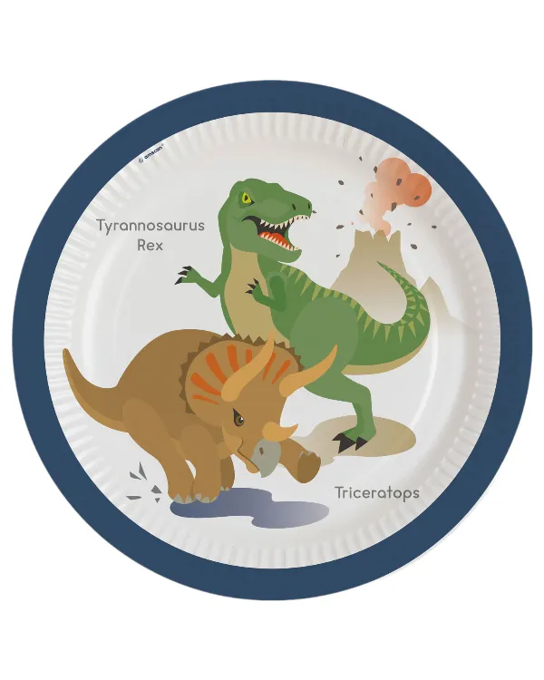 Tallerkener (4stk): Dinosaur fest - 23 cm - Bilde 2