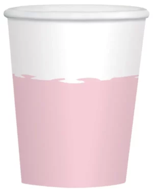 Kopper (8stk): 2-farget - Rosa & Hvit - 250 ML