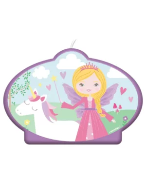 Kakelys: Prinsesse med enhjørning - Fargerik