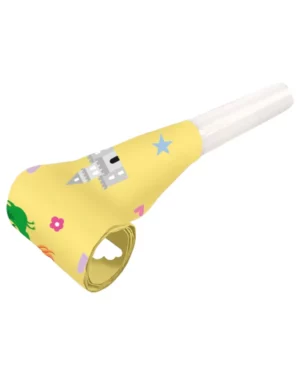 Fløyter / Blåsere (8stk): Prinsessemotiv - Gul - 30 cm