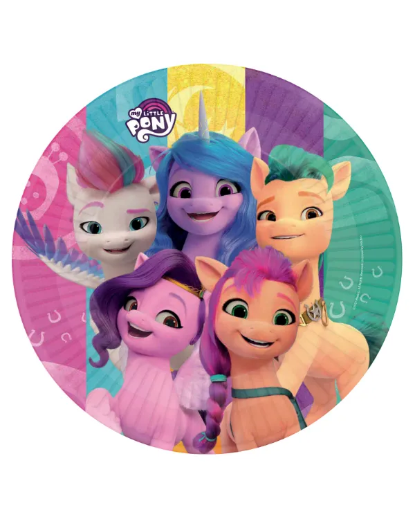 Tallerkener (8stk): My Little Pony - Flerfarget - 23cm