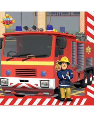 Servietter (16stk): Brannman Sam - Flerfarget - 16,5cm