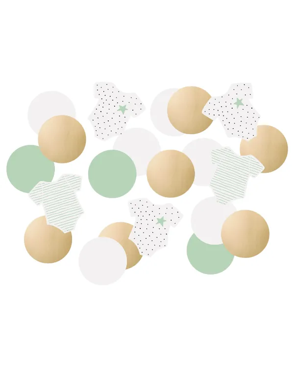 Konfetti: Baby Shower - Flerfarget - 14g