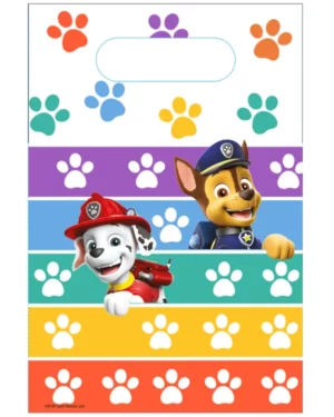 Gavepose / Godteripose: (8stk) Paw Patrol - Flerfarget - 15,8 x 23,6cm
