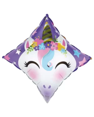 Folieballong: Unicorn - Fargerik - 43cm
