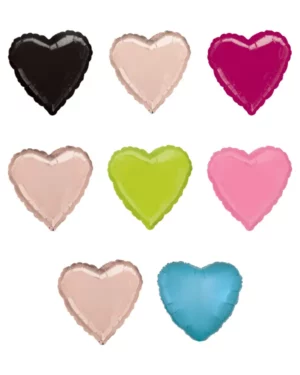 Folieballong: Hjerte - Flere farger (Standard) - 43cm