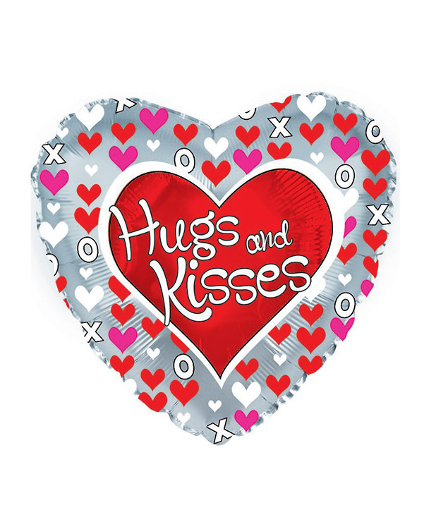 Folieballong: Hugs and Kisses - Hjerte