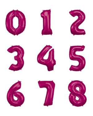 Folieballong / Tallballong: Alle Tall - Rosa - 88cm