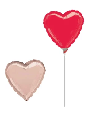 Folieballong: Hjerte - Flere farger - 23cm