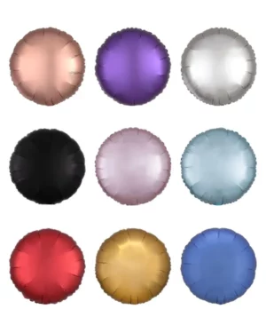 Folieballong: Sirkel - Flere farger (Matt) - 43cm