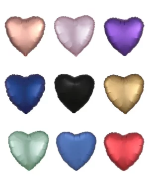 Folieballong: Hjerte - Flere farger (Matt) - 43cm