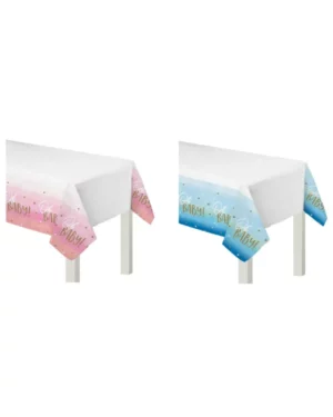 Duk: Oh Baby Boy / Girl - Blå / Rosa & Hvit - 137 x 259 cm