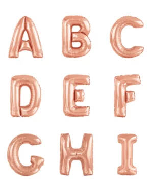 Folieballong / Bokstavballong: Rosegull - 95 cm x 100 cm