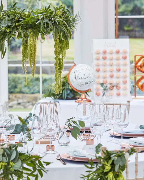 Hengende Dekor (3stk): "Kobber" ringer til dekorasjon i tak - Kobber - 40cm - Bilde 3