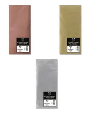 Silkepapir (4stk): Flere farger - 50 x 70cm