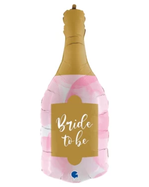 Folieballong: "Bride to be" - Champagneflaske - 91cm